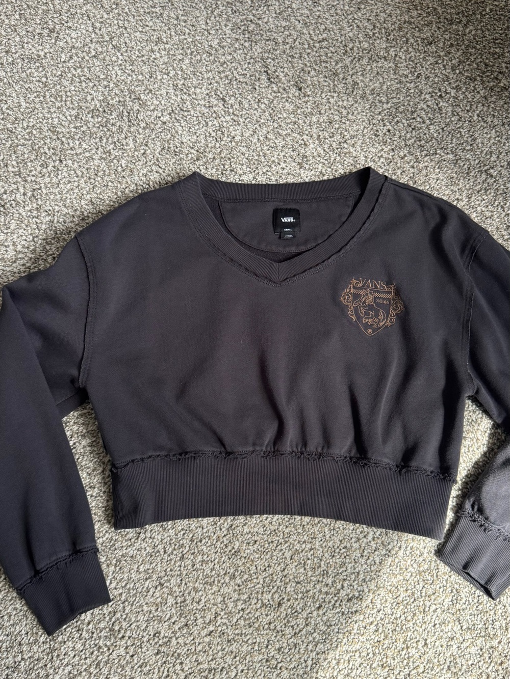 Vans Black Crewneck Sweatshirt with Signature Label